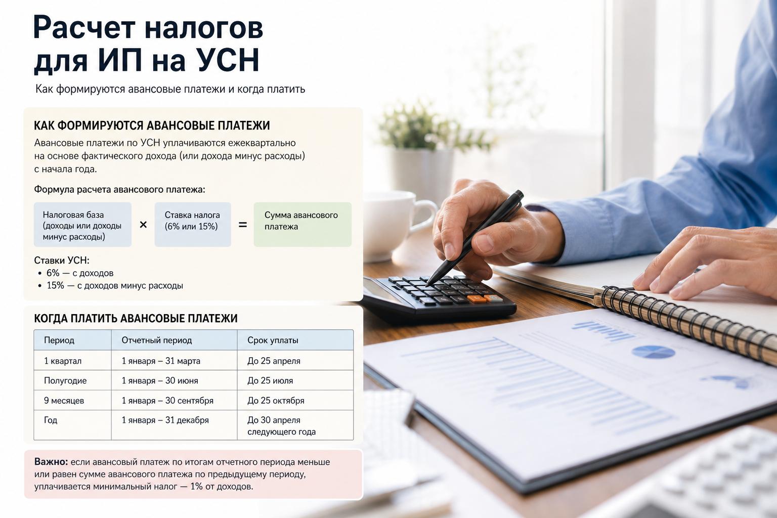 Как формируются авансовые платежи и когда платить